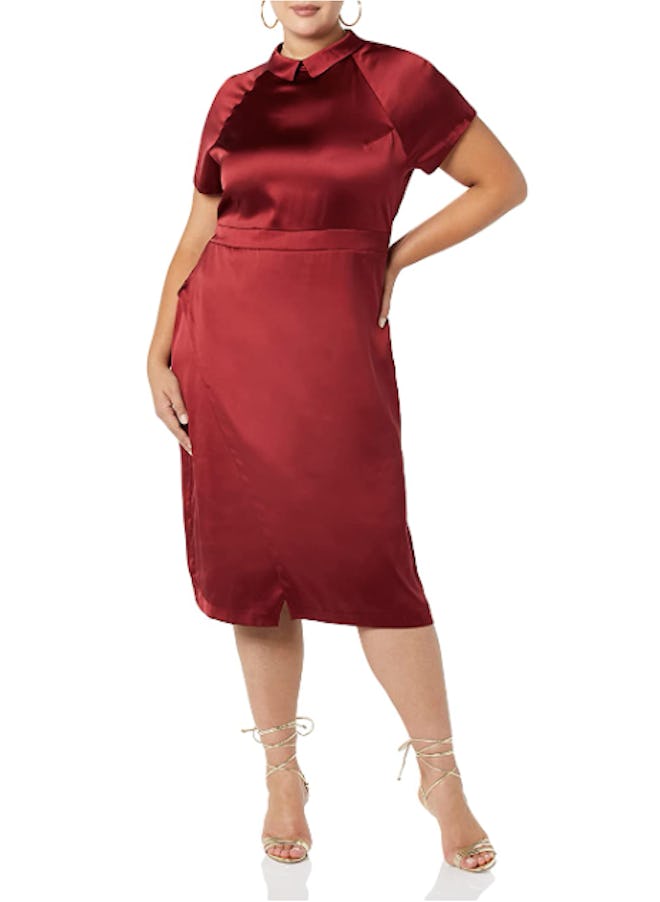 Satin Short Sleeve Midi Dress Inspired by Jeanette's Winning Look