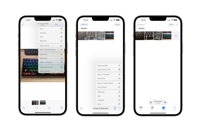 How to batch edit photos and paste edits with iOS 16