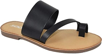 Soda Joan Open Toe Slip On Sandals