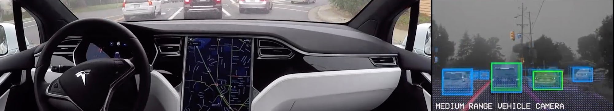 Tesla Autopilot in action.