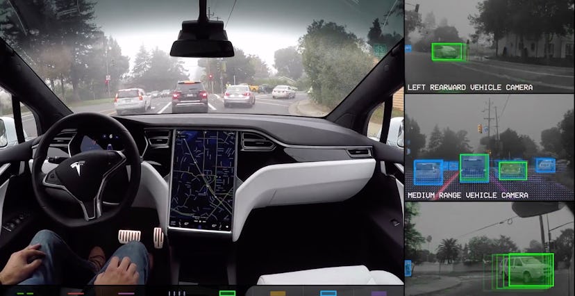 Tesla Autopilot in action.