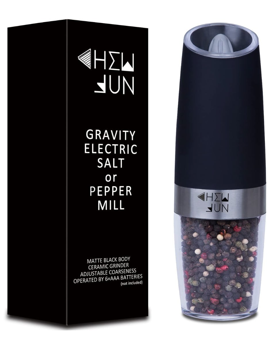 Electric Gravity Pepper Grinder or Salt Mill