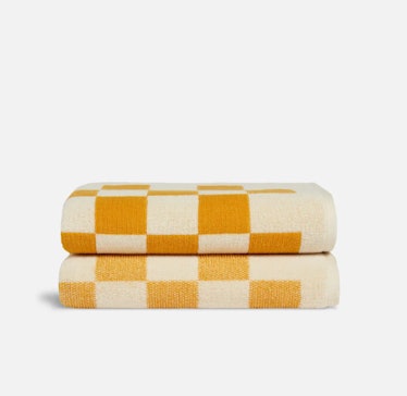 Checkerboard Bath Towels