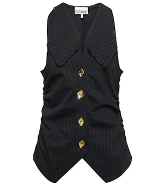 Ganni striped suit vest