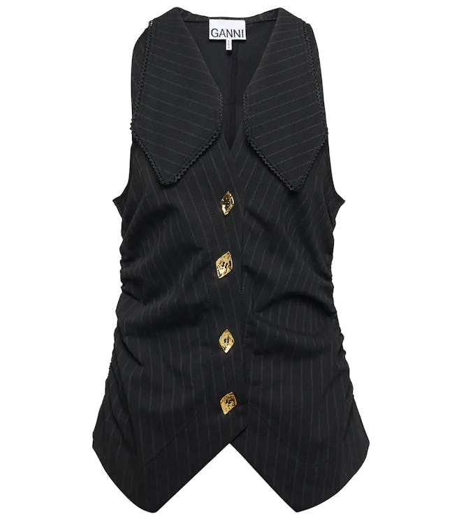 Ganni striped suit vest