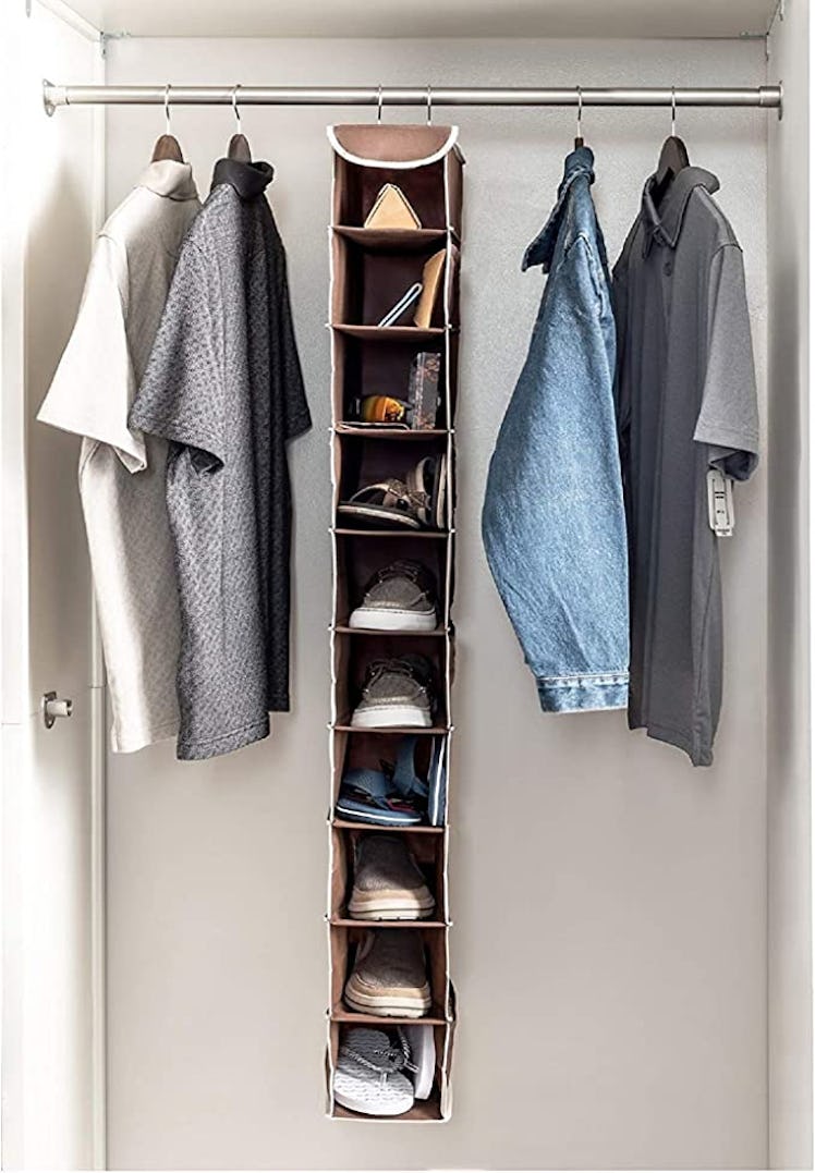 ZOBER 10-Shelf Hanging Shoe Organizer