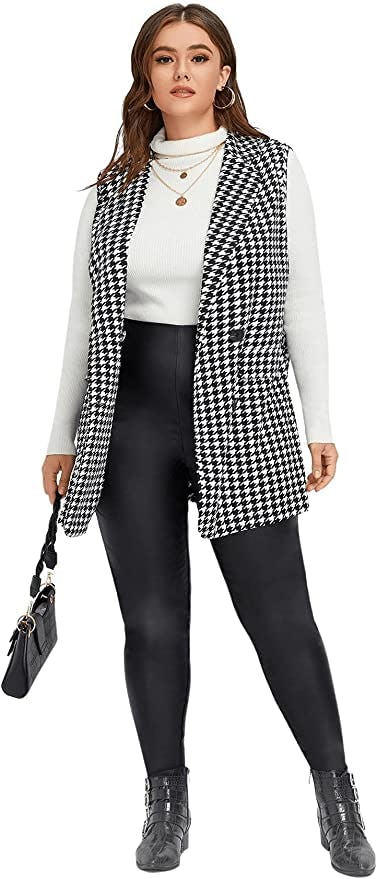 SOLY HUX Plus Size Lapel Vest