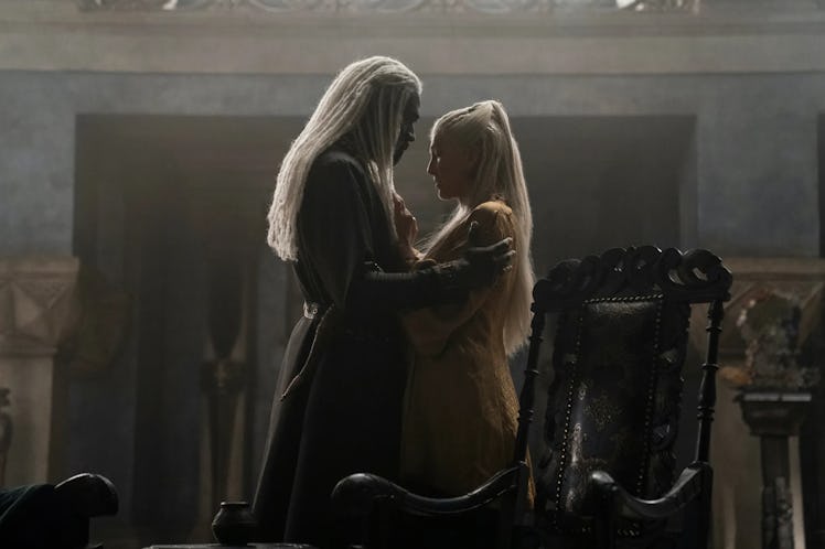 The Sea Snake with his wife Rhaenys Targaryen.