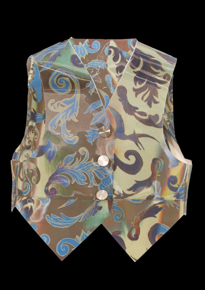 Leeann Huang Cowboy Fleur Button-Up Vest