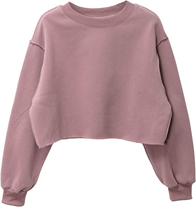 Amazhiyu Cropped Pullover Sweatshirt