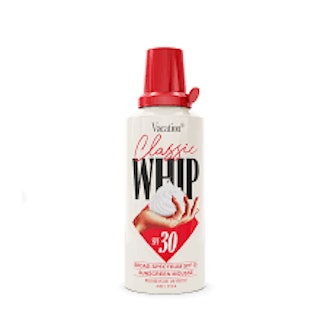 vacation whipped cream sunscreen