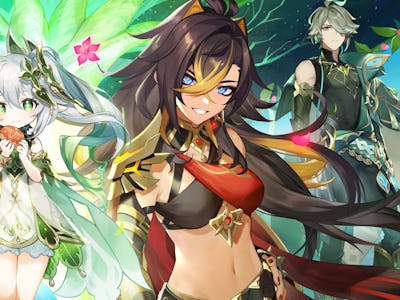 Kusanali, Dehya och Alhaitham från Genshin Impact