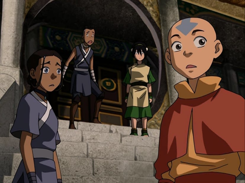 The main cast of Avatar: The Last Airbender