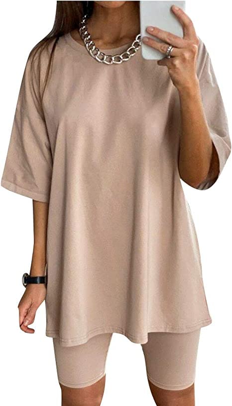Glamaker Oversized T-Shirt and Biker Shorts Set