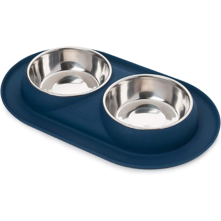 Bonza Stainless Steel Feeding Dishes with Spill Proof Mat