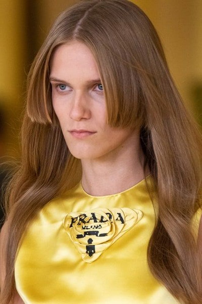 Jellyfish haircut trend on Prada's runway