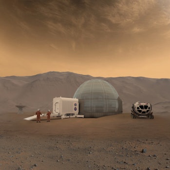 Artist concept of the Mars Ice Home. 