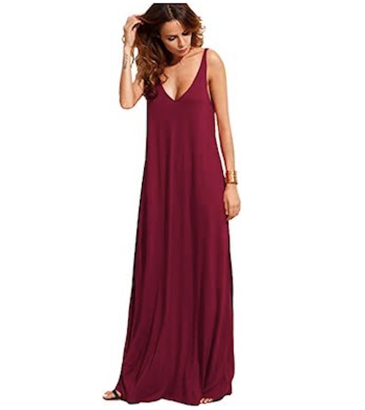 Verdusa Sleeveless Deep V-Neck Maxi Dress