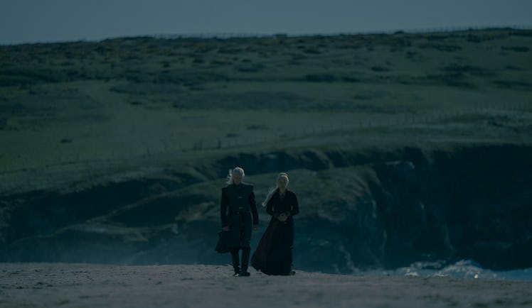 Matt Smith as Daemon Targaryen and Emma D’Arcy as Rhaenyra Targaryen in House of the Dragon Season 1