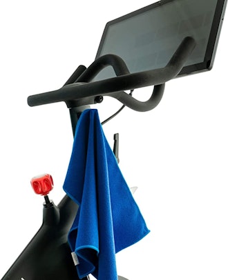 If you're looking for Peloton accessories, consider this towel holder that clips onto your bike.