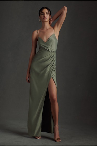 BHLDN green bridesmade wedding guest dress