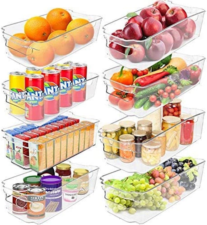 Greenco Refrigerator Organizer Bins (6-Pack)