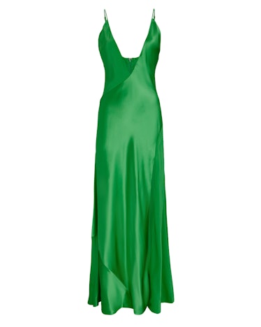 Sergio Hudson green bridesmaid dress