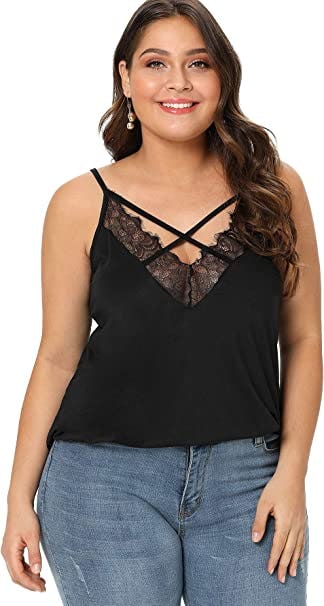 Romwe Criss Cross Tank Top