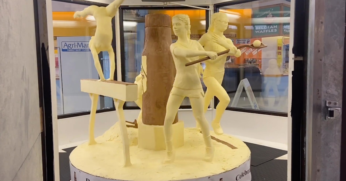 Girl Win: 800-Pound Butter Sculpture Celebrates Title IX