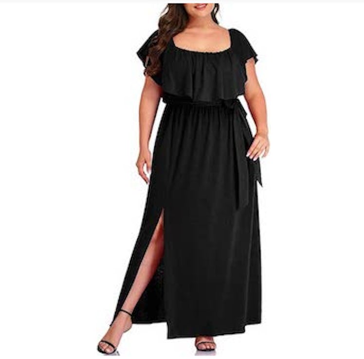 Pinup Fashion Off-The-Shoulder Maxi Dress