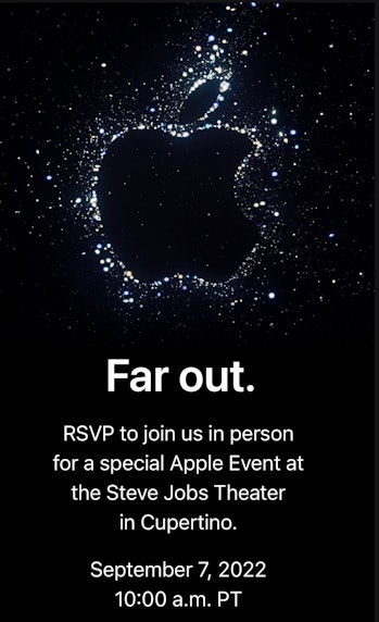 Apple iPhone 14 in-person invite
