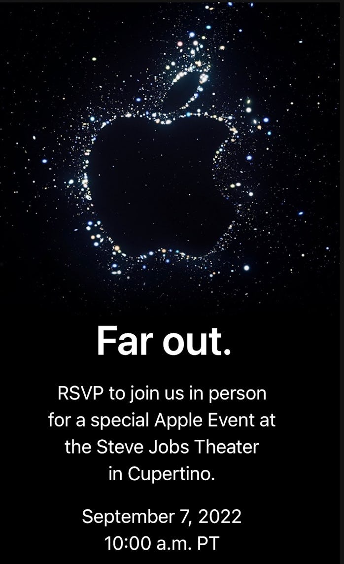 Apple iPhone 14 in-person invite