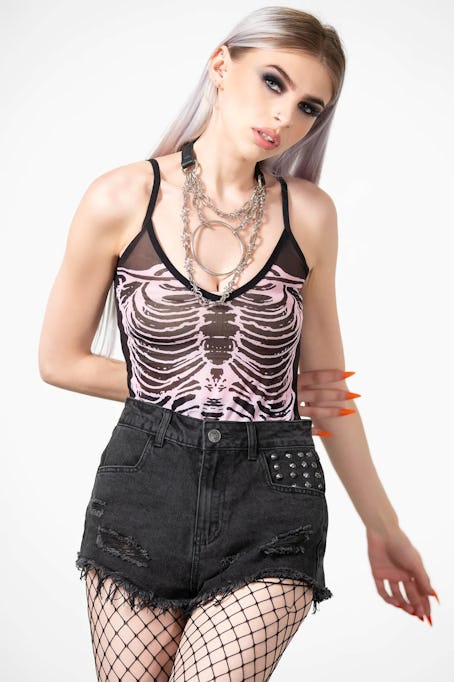 The Sk8r Girl Bodysuit from the ‘Avril Lavigne by Killstar’ collection
