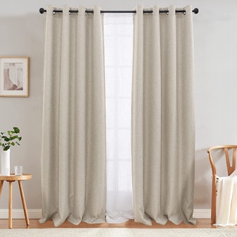 JINCHAN Linen Textured Curtains