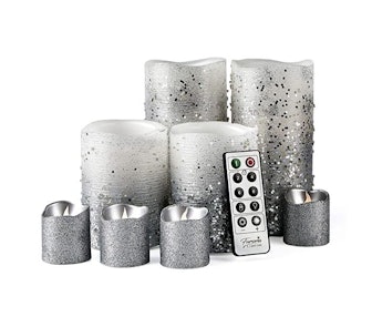Furora LIGHTING Silver Flameless Candles (8-Pack)