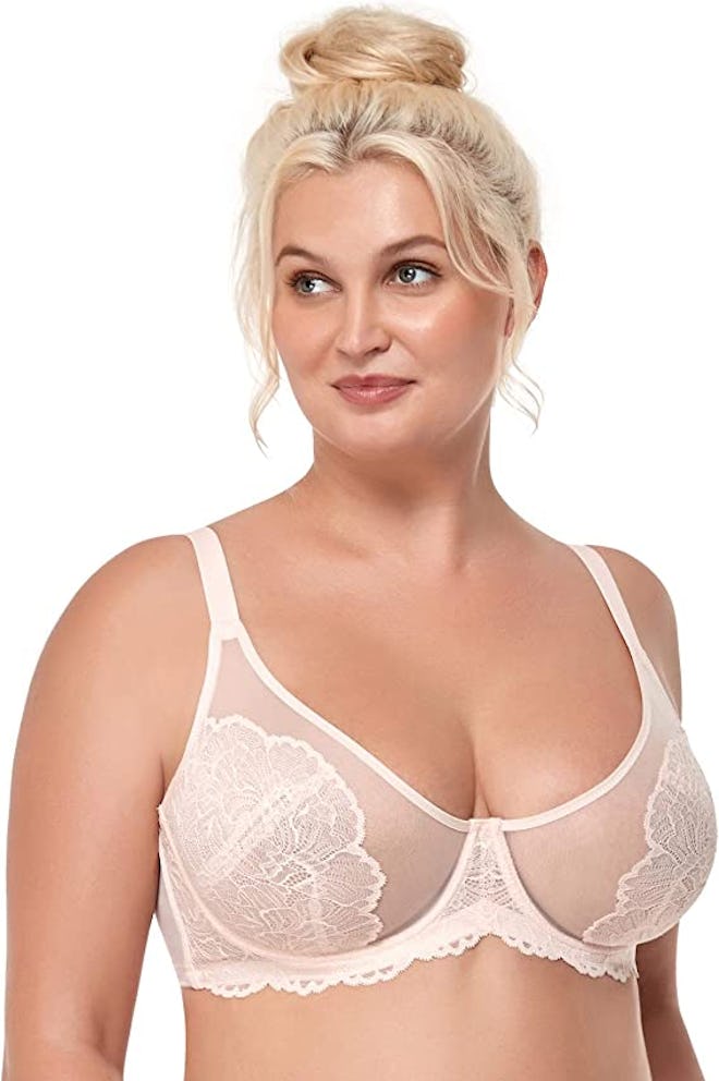 HSIA Unlined Lace Bra