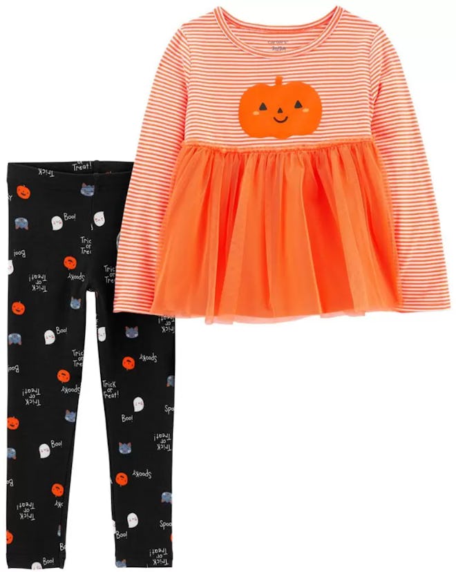 This 2-Piece Pumpkin Top & Halloween Legging Set is part of the Carter's Labor Day sale.