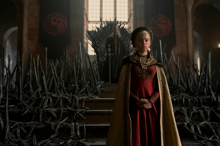 Paddy Considine as King Viserys Targaryen and Emma D’Arcy as Princess Rhaenyra Targaryen