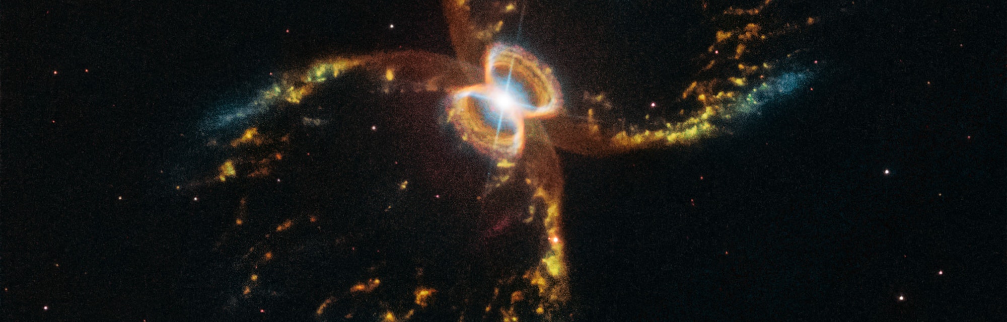 hubble image of the southern crab nebula, which has two lobes