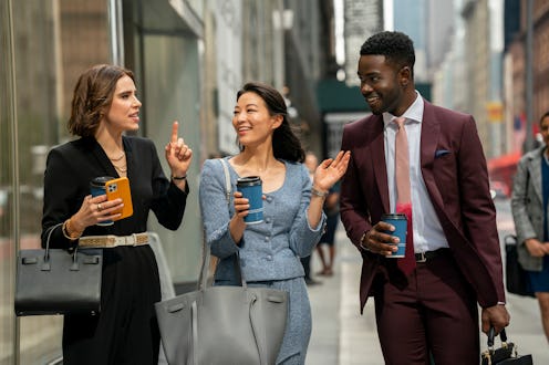 Alexandra Turshen as Rachel Friedman, Arden Cho as Ingrid Yun, Bradley Gibson as Tyler Robinson in e...