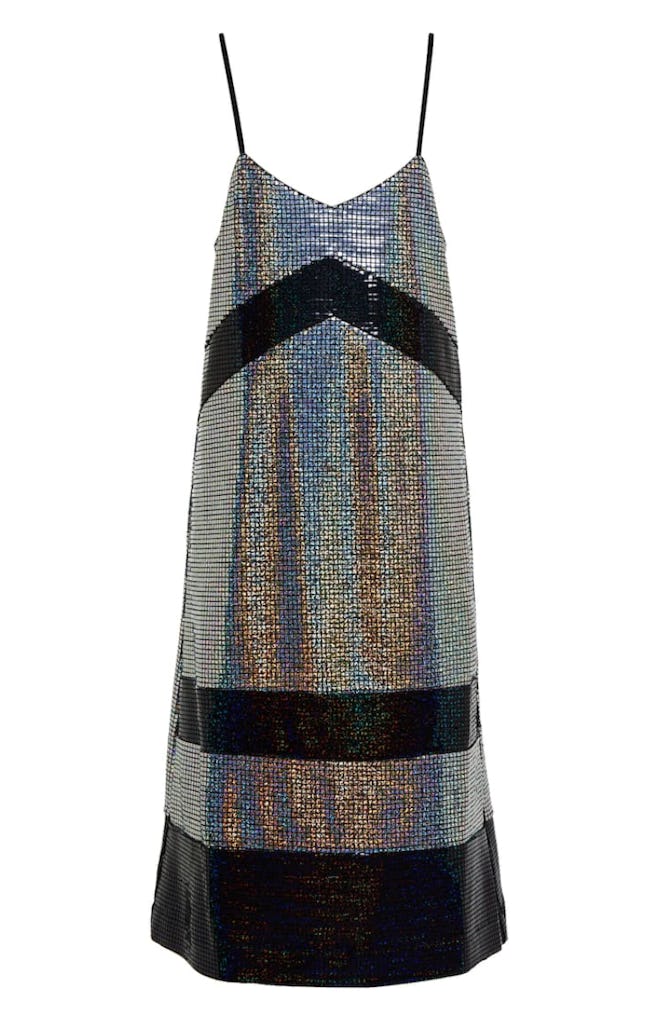 Meril Iridescent Midi Slip Dress