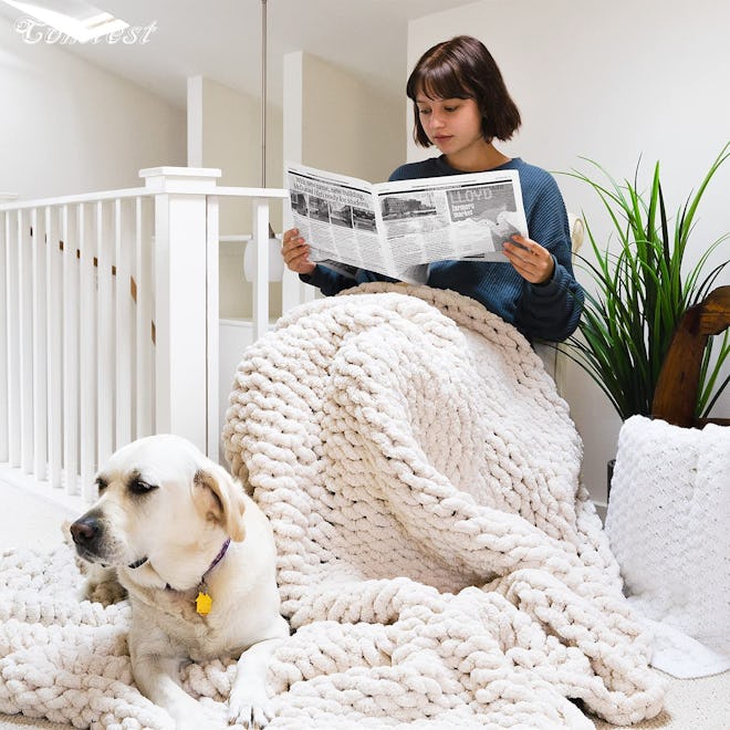 Comtest Chunky Knit Blanket