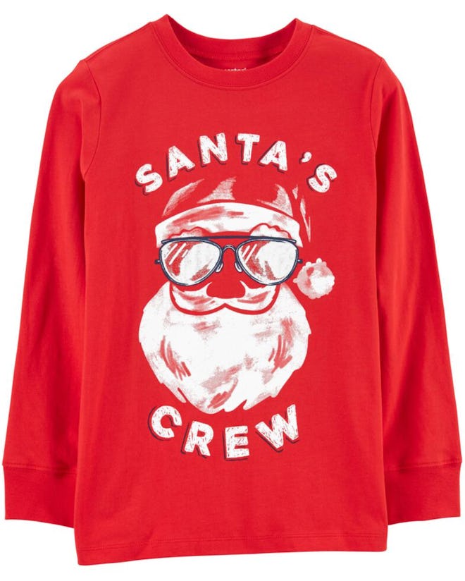This Santa's Crew Jersey Tee is part of the Carter's Labor Day sale.