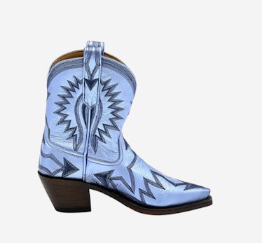 Maggie Metallic Light Blue Cowboy Boots
