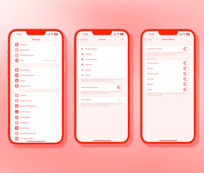 How to stop Focus mode from sharing your status in iOS 16