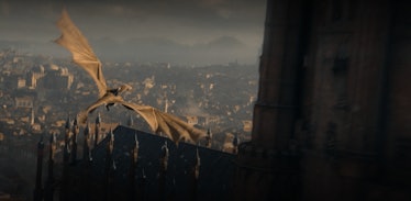 Dragon flying through the air