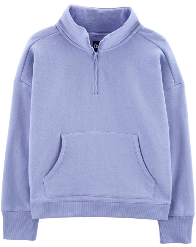This Fleece Half-Zip Pullover Hoodie in Lavender is available during the Carter's Labor day sale.