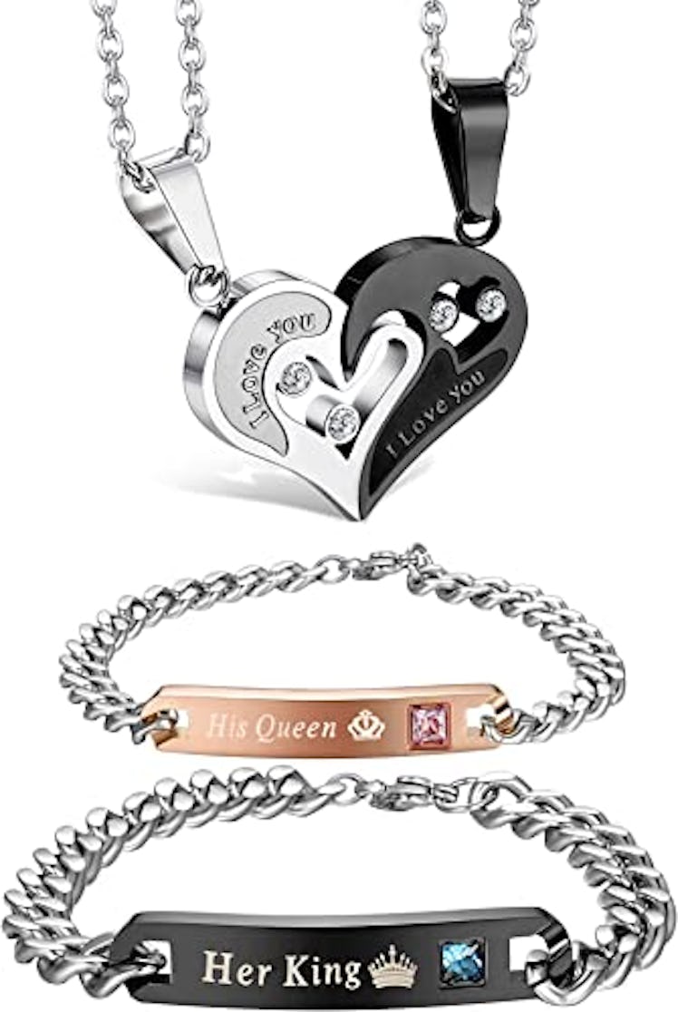 Jstyle Couples Bracelet Set 