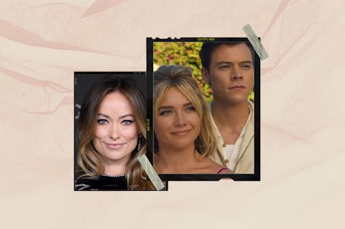 Olivia Wilde, Florence Pugh, and Harry Styles.