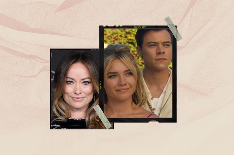 Olivia Wilde, Florence Pugh, and Harry Styles. 
